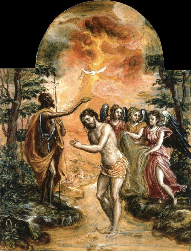 El Greco The Baptism of Christ